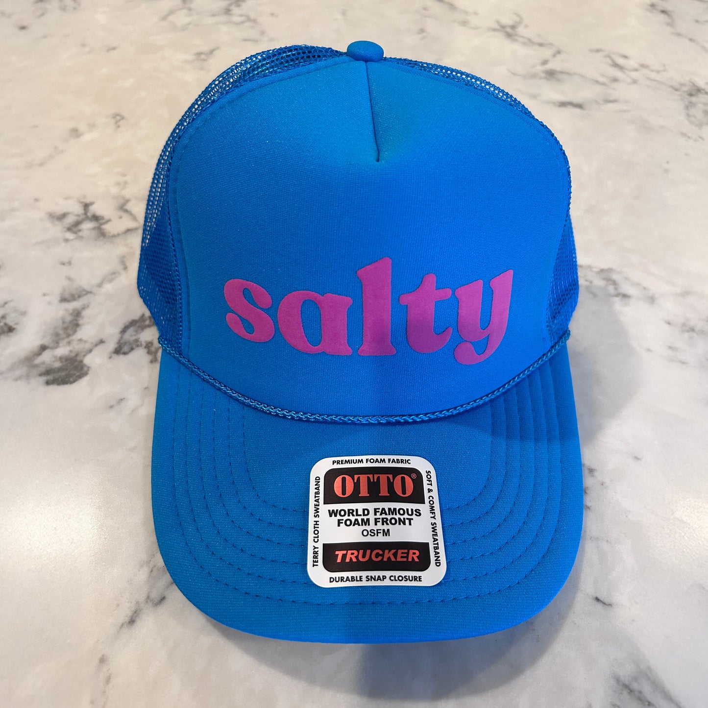 SALTY - Trucker Hats with Puff Text