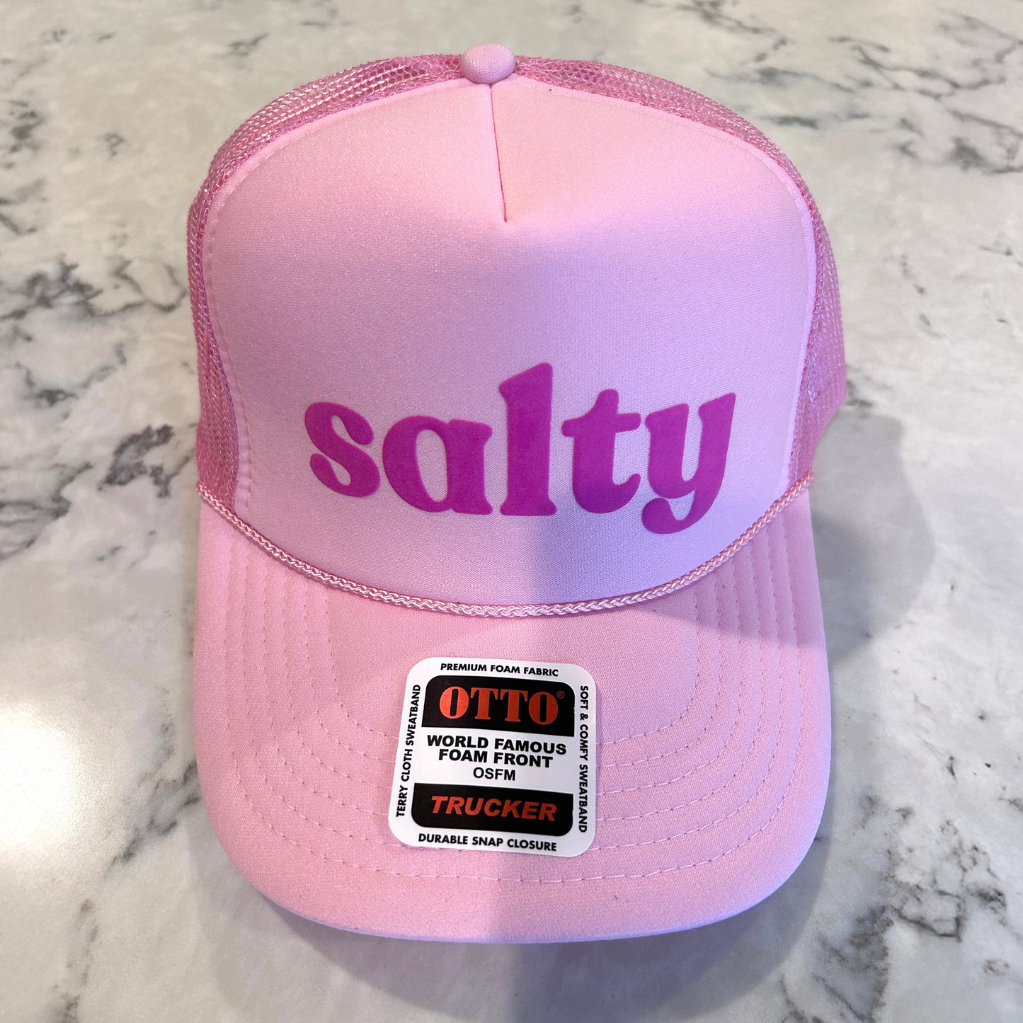SALTY - Trucker Hats with Puff Text
