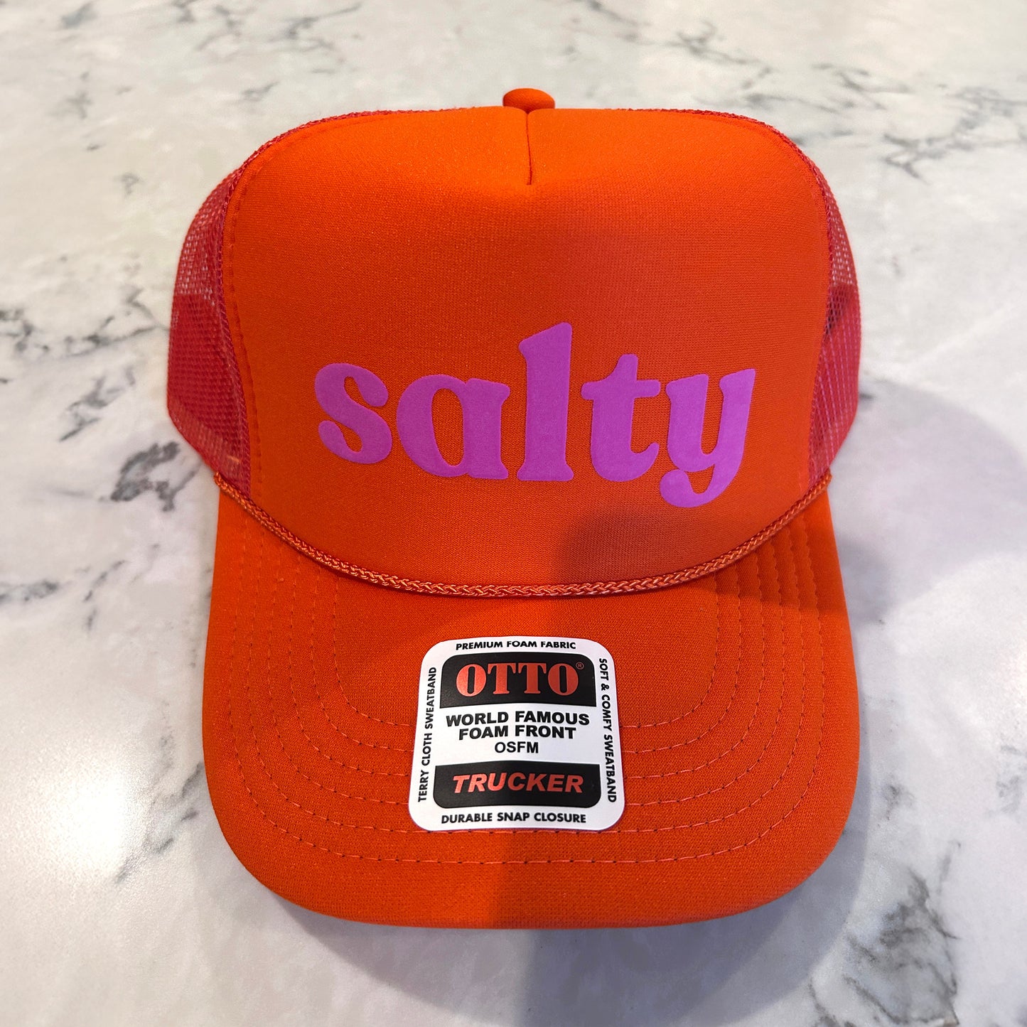 SALTY - Trucker Hats with Puff Text