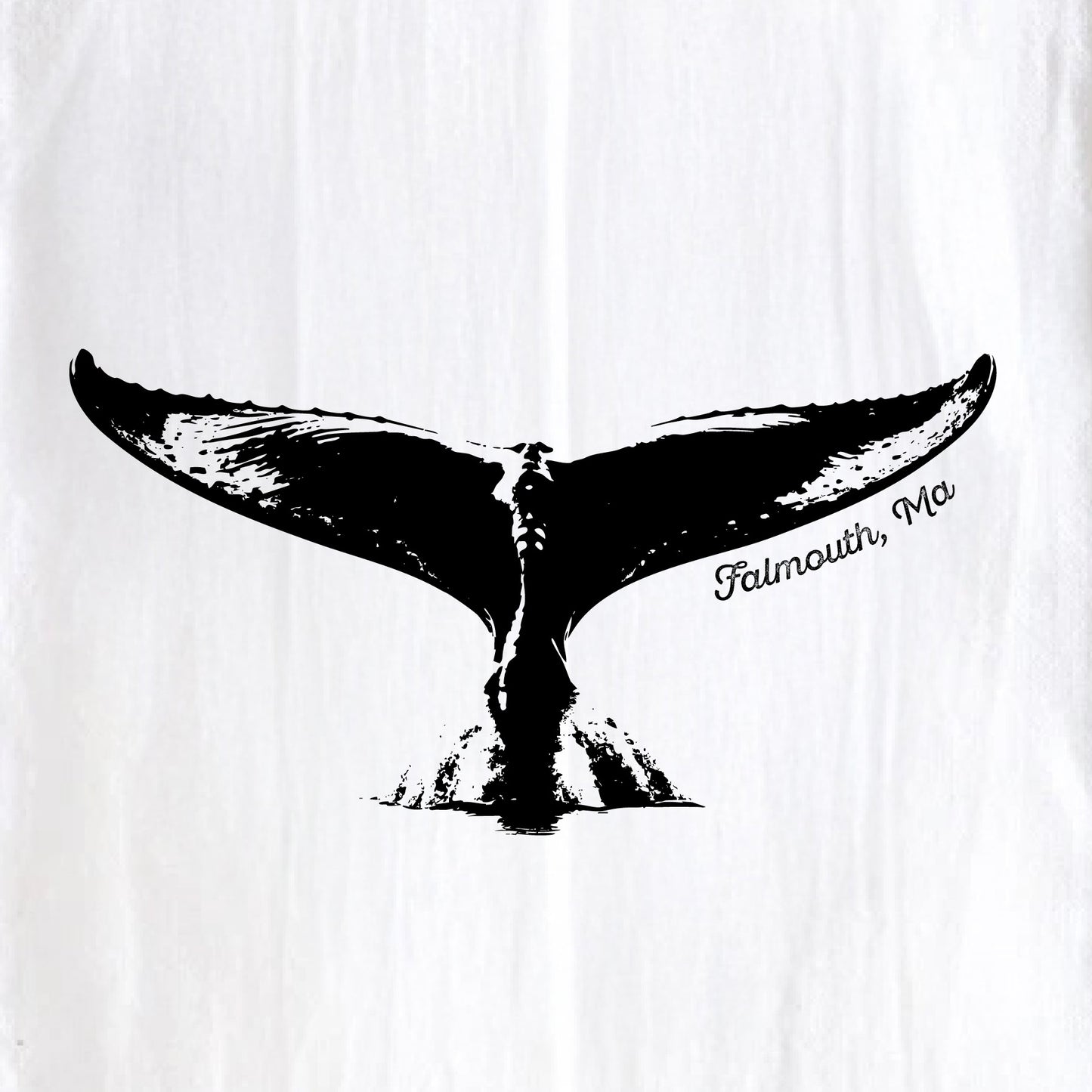 Whale Tail, Falmouth, Ma - Kitchen Towel