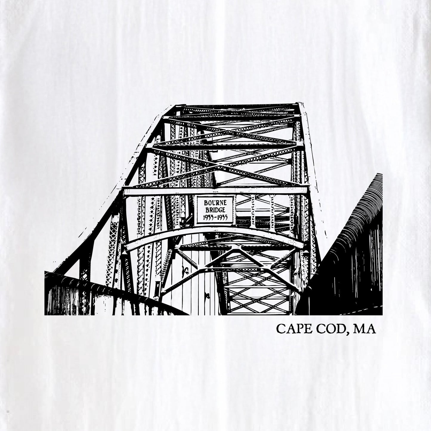 Bourne Bridge, Cape Cod, Ma - Kitchen Towel