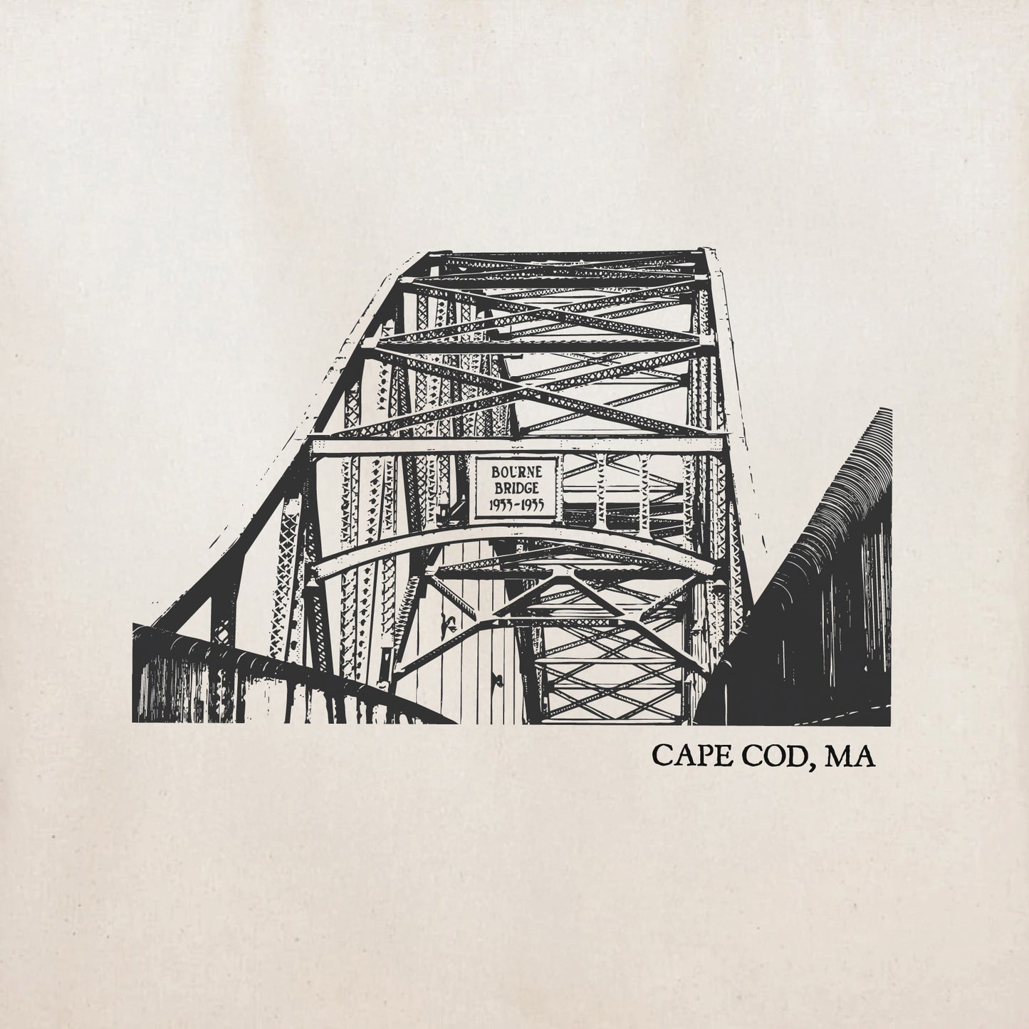 Bourne Bridge Tote, Cape Cod, Ma - Tote Bag