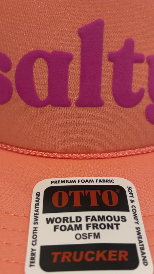 SALTY - Trucker Hats with Puff Text