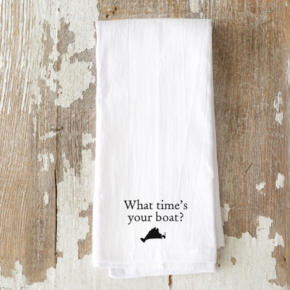 What Time's Your Boat Tea Towel