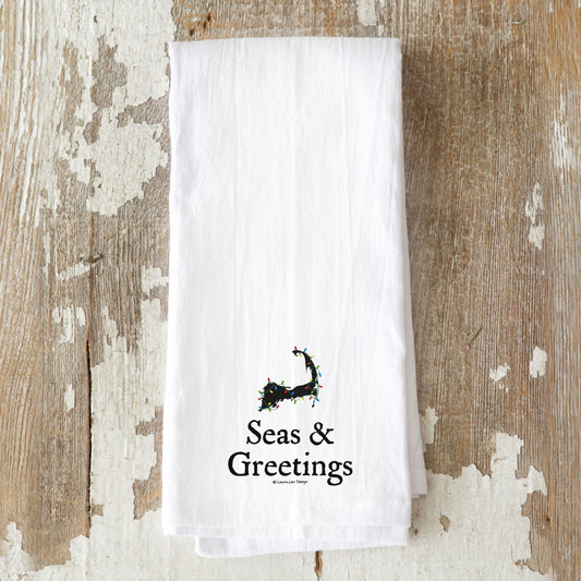 Cape Cod Holiday Tea Towel