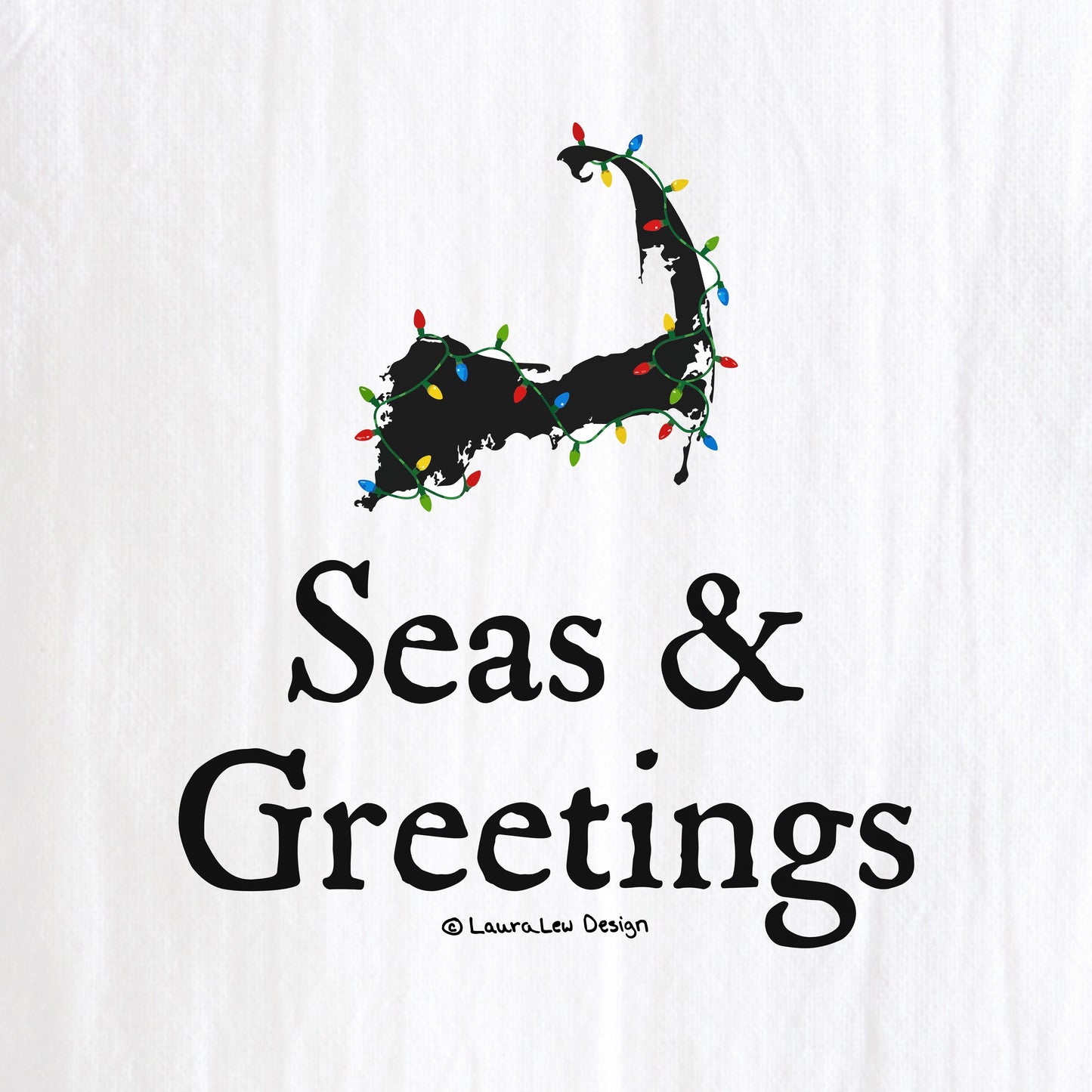 Cape Cod Holiday Tea Towel