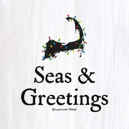 Cape Cod Holiday Tea Towel