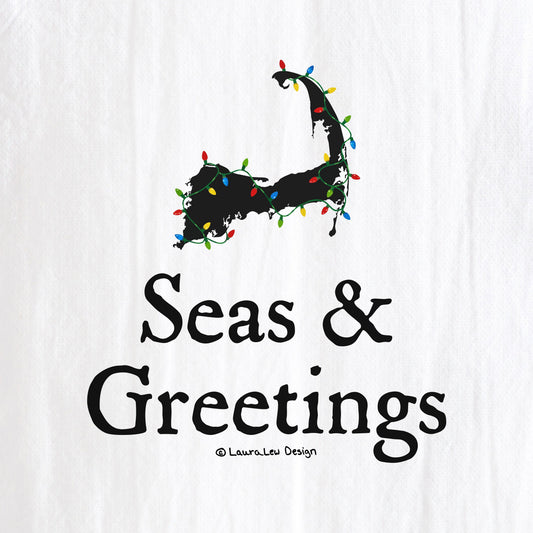 Cape Cod Holiday Tea Towel