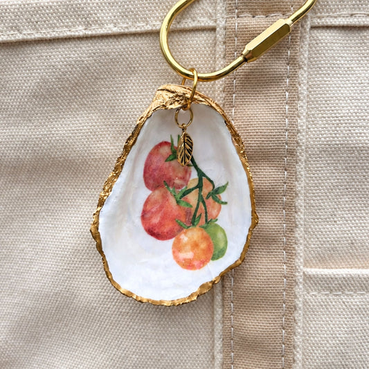Oyster Shell Tote Bag Charm - Tomato