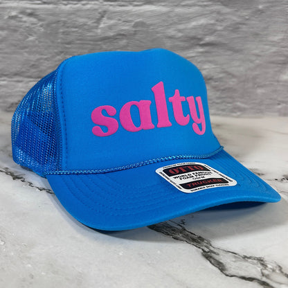 SALTY - Trucker Hats with Puff Text