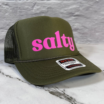 SALTY - Trucker Hats with Puff Text