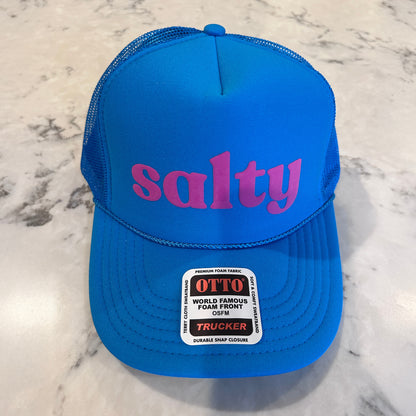 SALTY - Trucker Hats with Puff Text