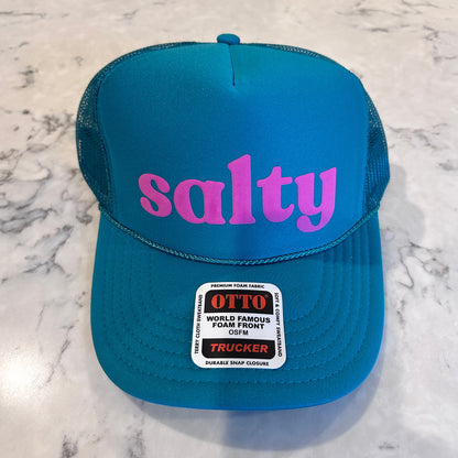 SALTY - Trucker Hats with Puff Text