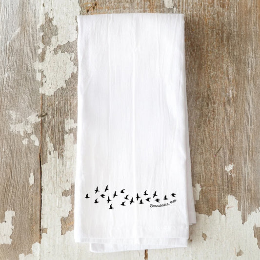 Birds in Flight, Barnstable, MA - Kitchen Towel