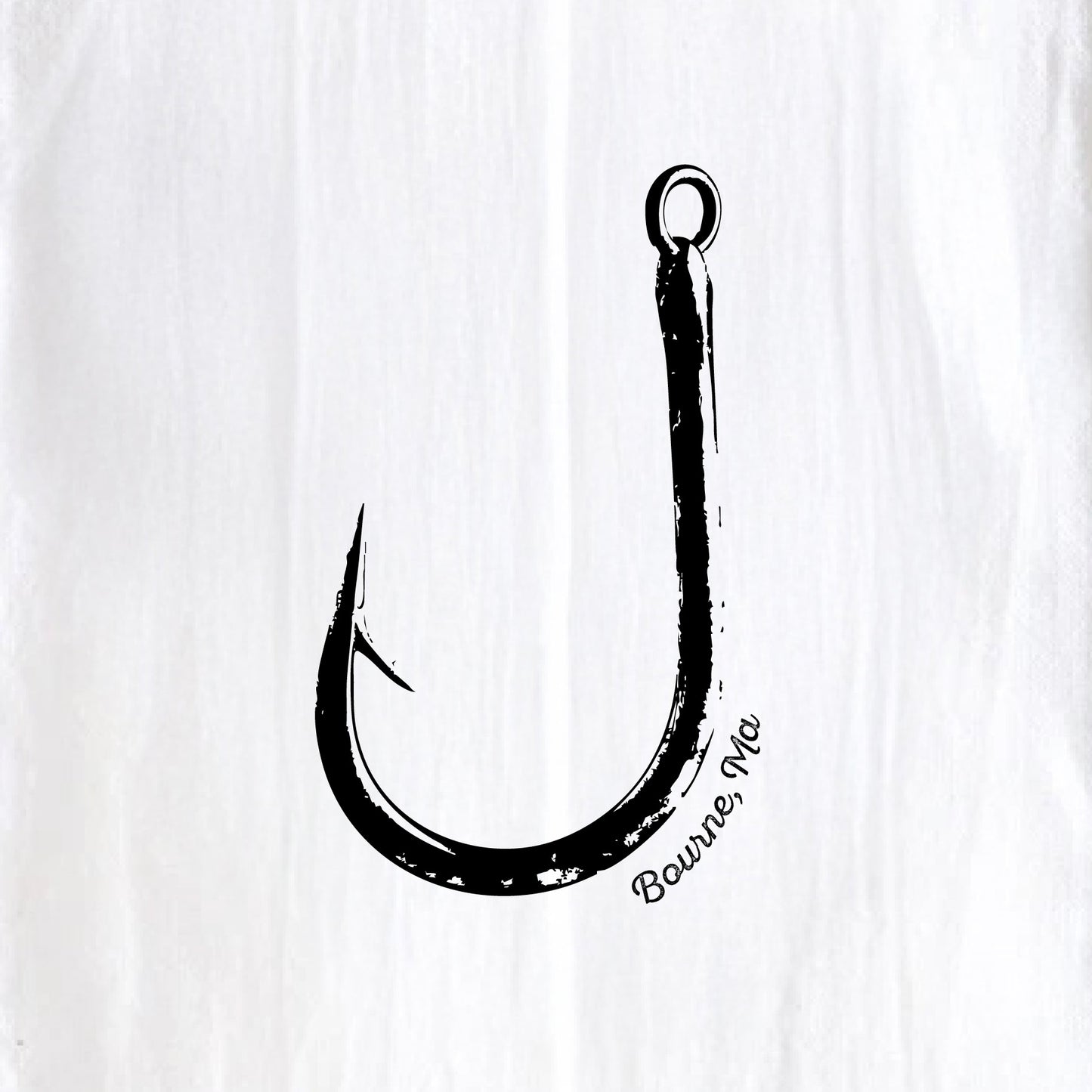Fish Hook, Bourne, MA - Kitchen Towel