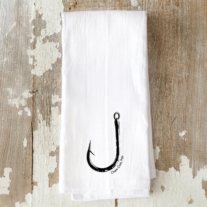 Fish Hook, Cape Cod, MA - Kitchen Towel