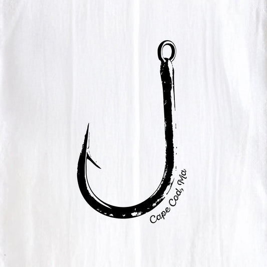 Fish Hook, Cape Cod, MA - Kitchen Towel