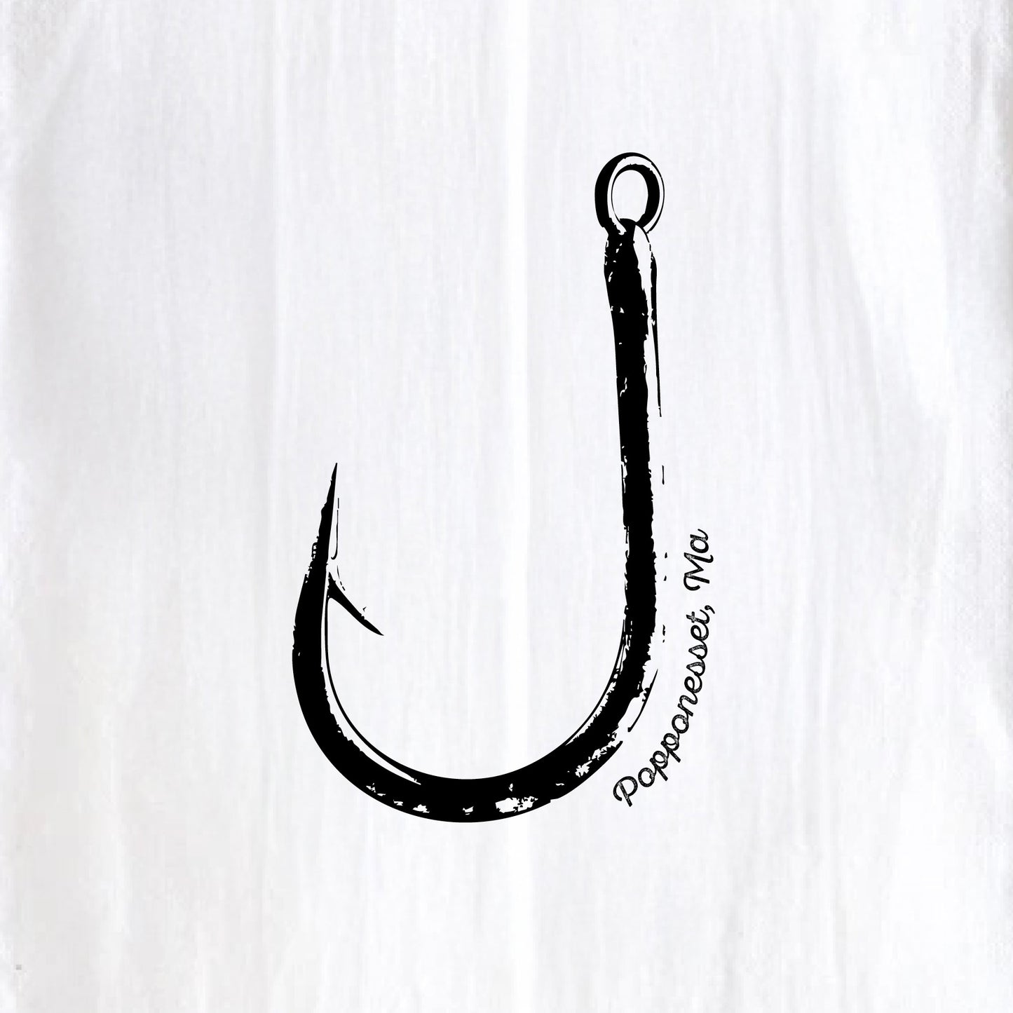 Fish Hook, Popponesset, MA - Kitchen Towel