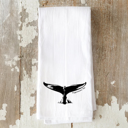 Whale Tail, Popponesset, Ma - Kitchen Towel