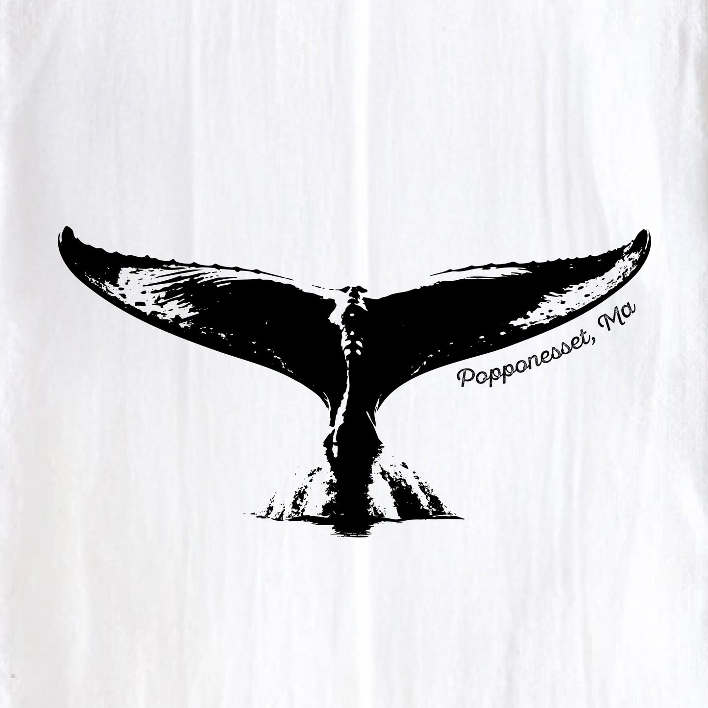 Whale Tail, Popponesset, Ma - Kitchen Towel