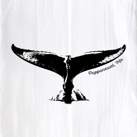 Whale Tail, Popponesset, Ma - Kitchen Towel