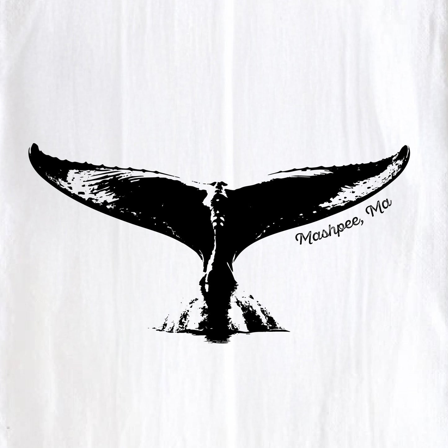 Whale Tail, Mashpee, Ma - Kitchen Towel