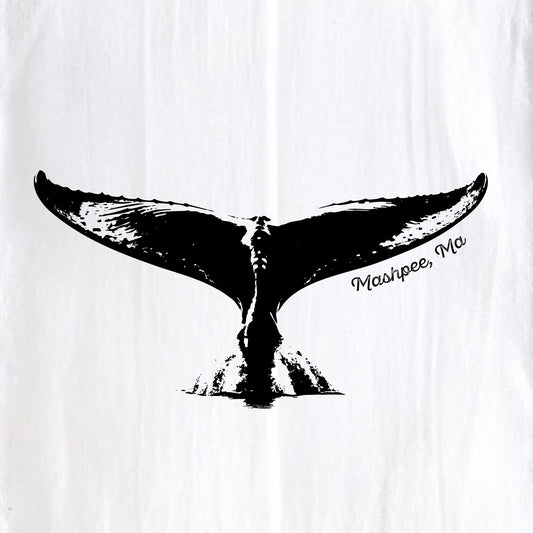 Whale Tail, Mashpee, Ma - Kitchen Towel