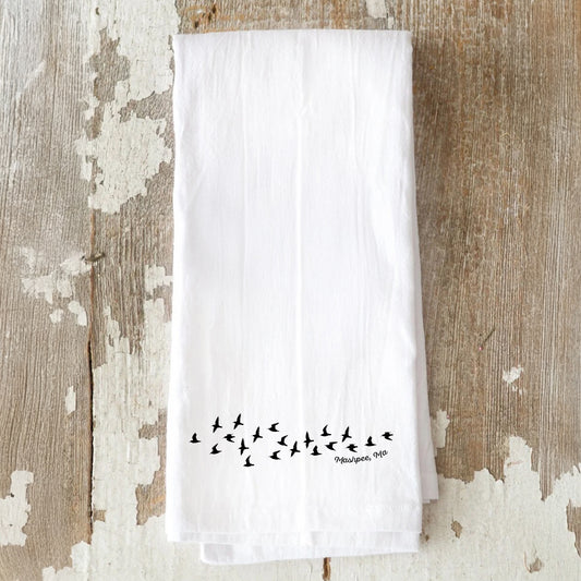 Birds in Flight, Mashpee, MA - Kitchen Towel