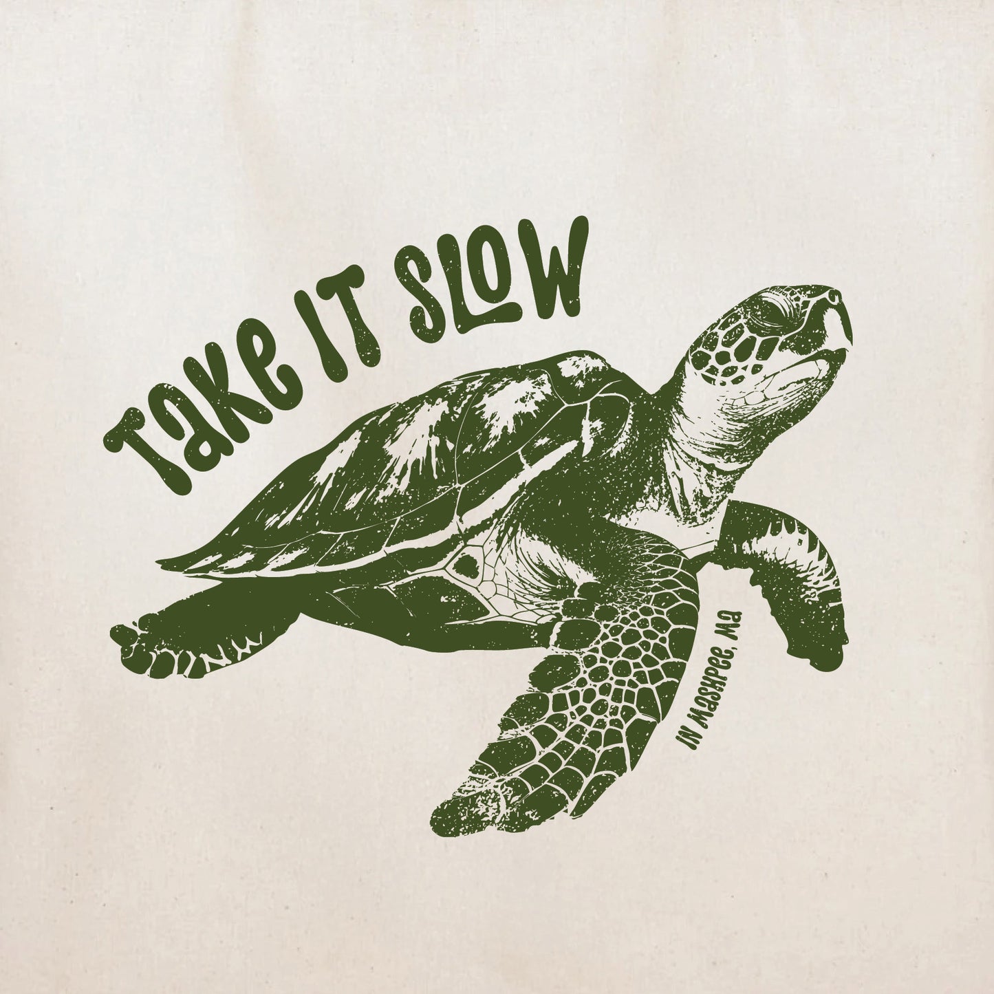 Take It Slow Tote, Mashpee, Ma - Tote Bag
