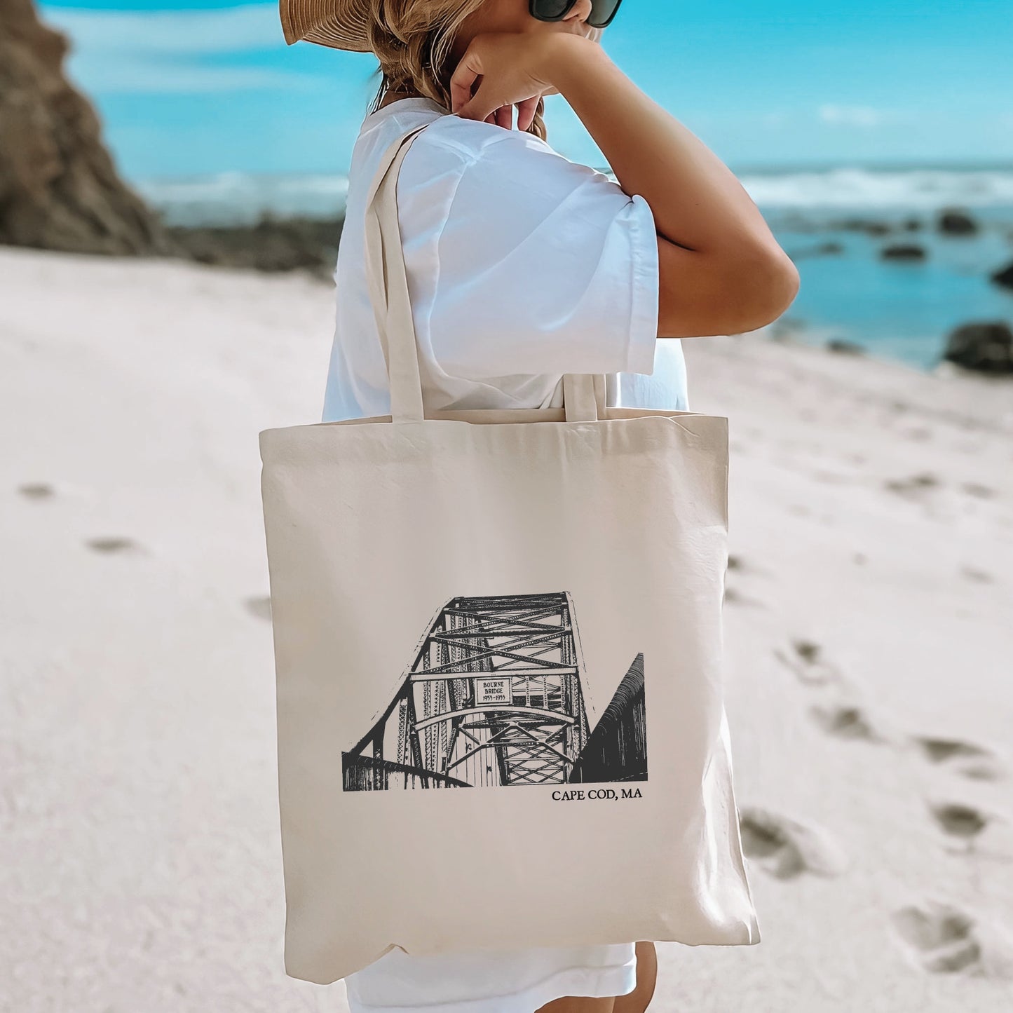 Bourne Bridge Tote, Cape Cod, Ma - Tote Bag